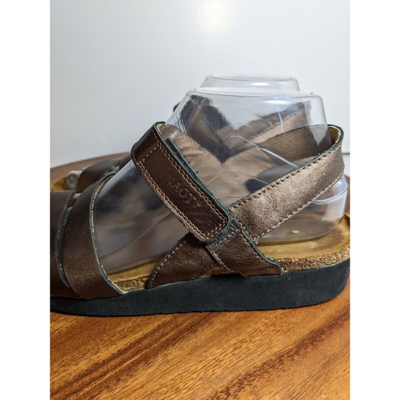 Naot Kayla 38 womens sandals US size 7 / 7.5 copper leather brown footbed - Picture 5 of 10